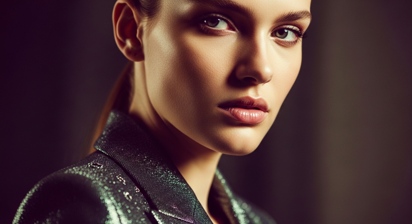 AI moda çekimi editorial closeup